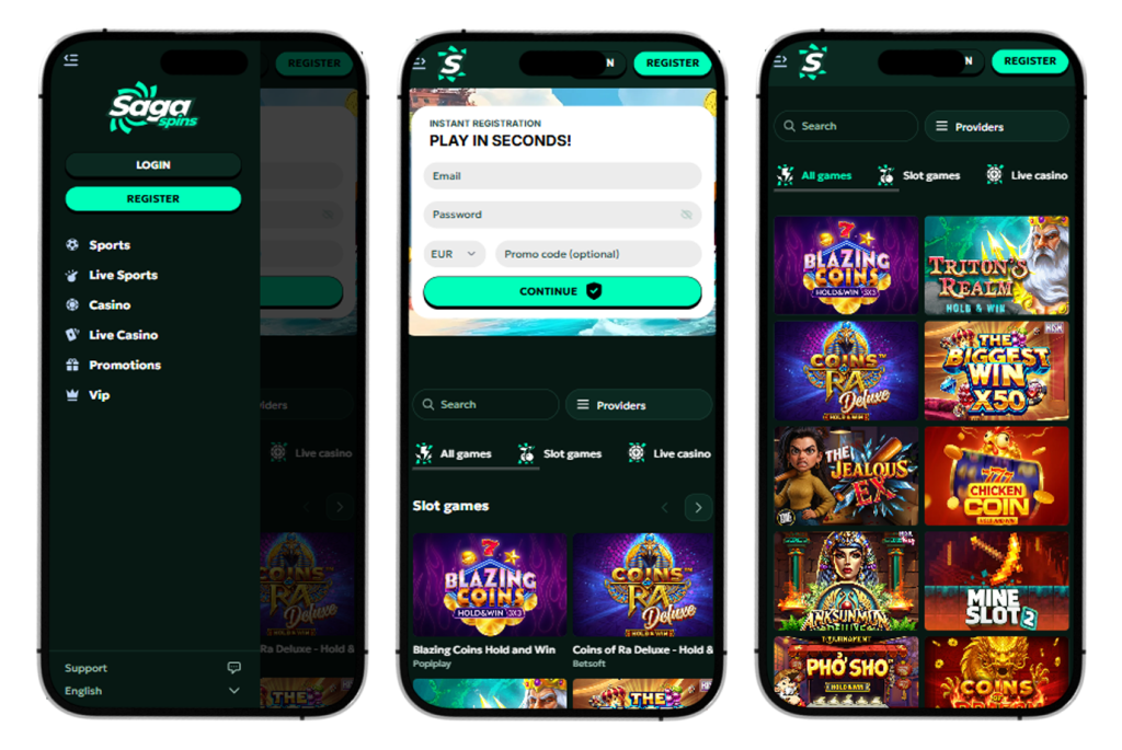 Saga Spins Casino app