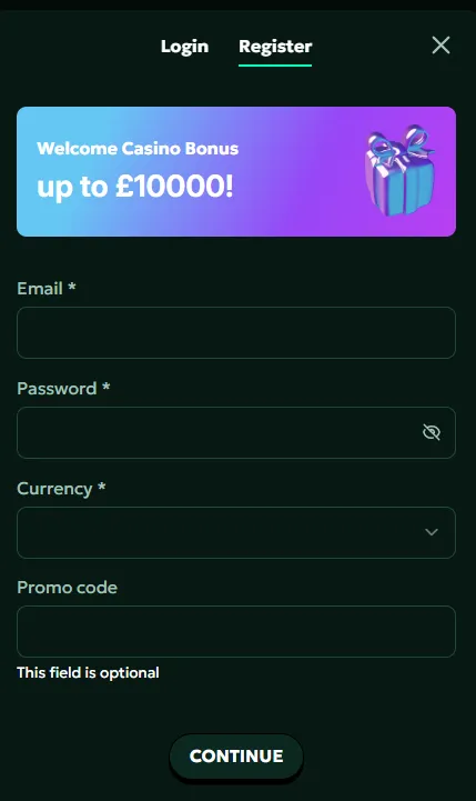 Saga Spins Casino Register